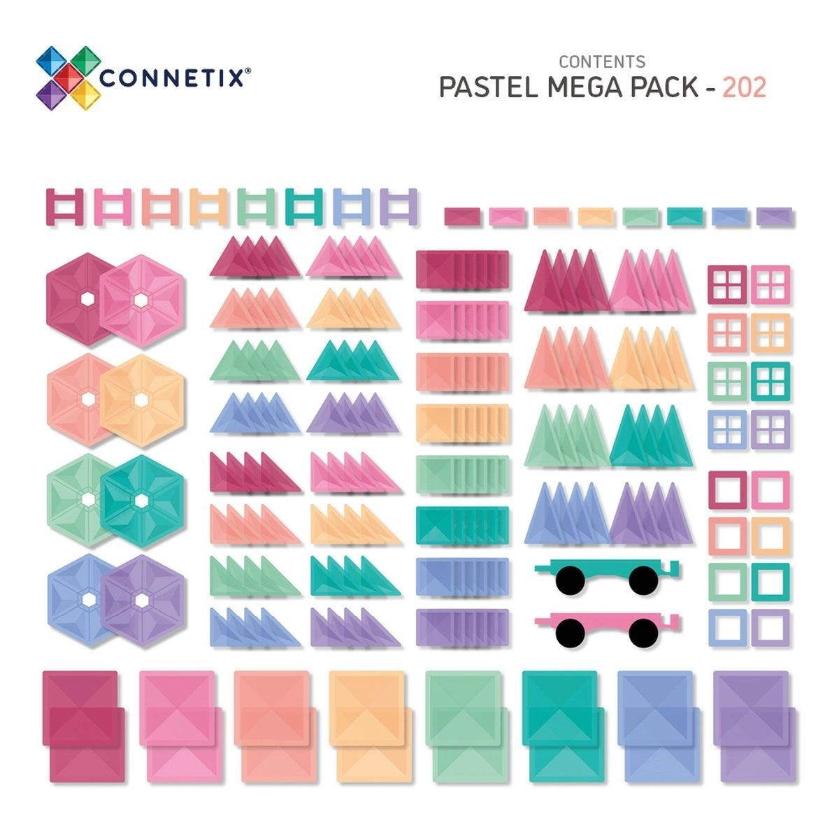 Connetix Pastel Mega Pack - 202 pc