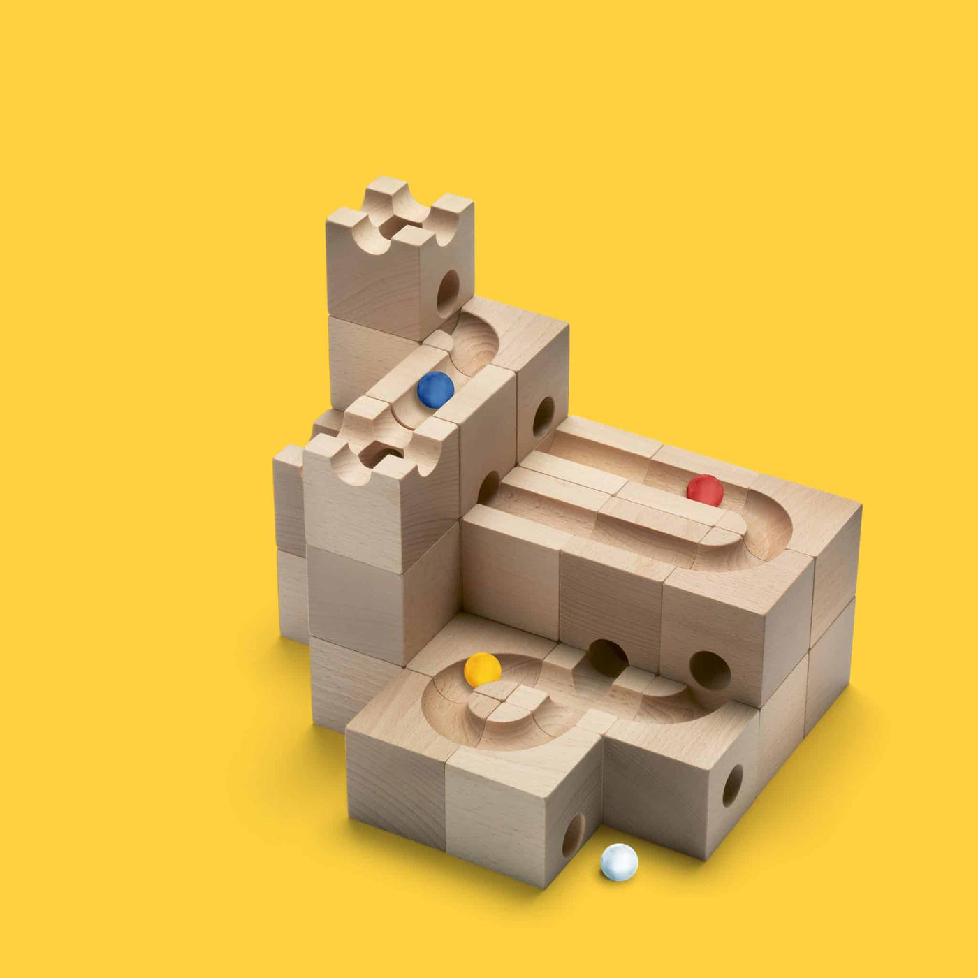 Cuboro Standard 32 Wooden Marble Run Set