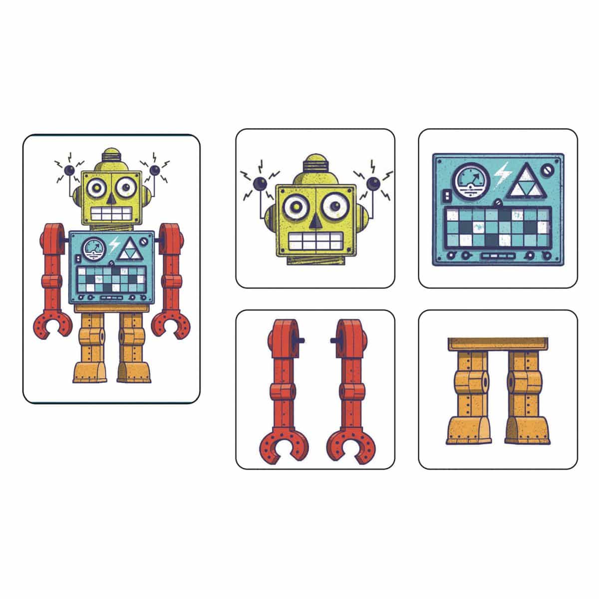 DJ05097 Djeco Card Game MEMO ROBOTS (2)