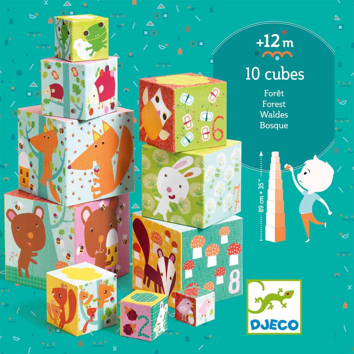 DJ08507 Djeco Stacking Tower Forest Animals (2)