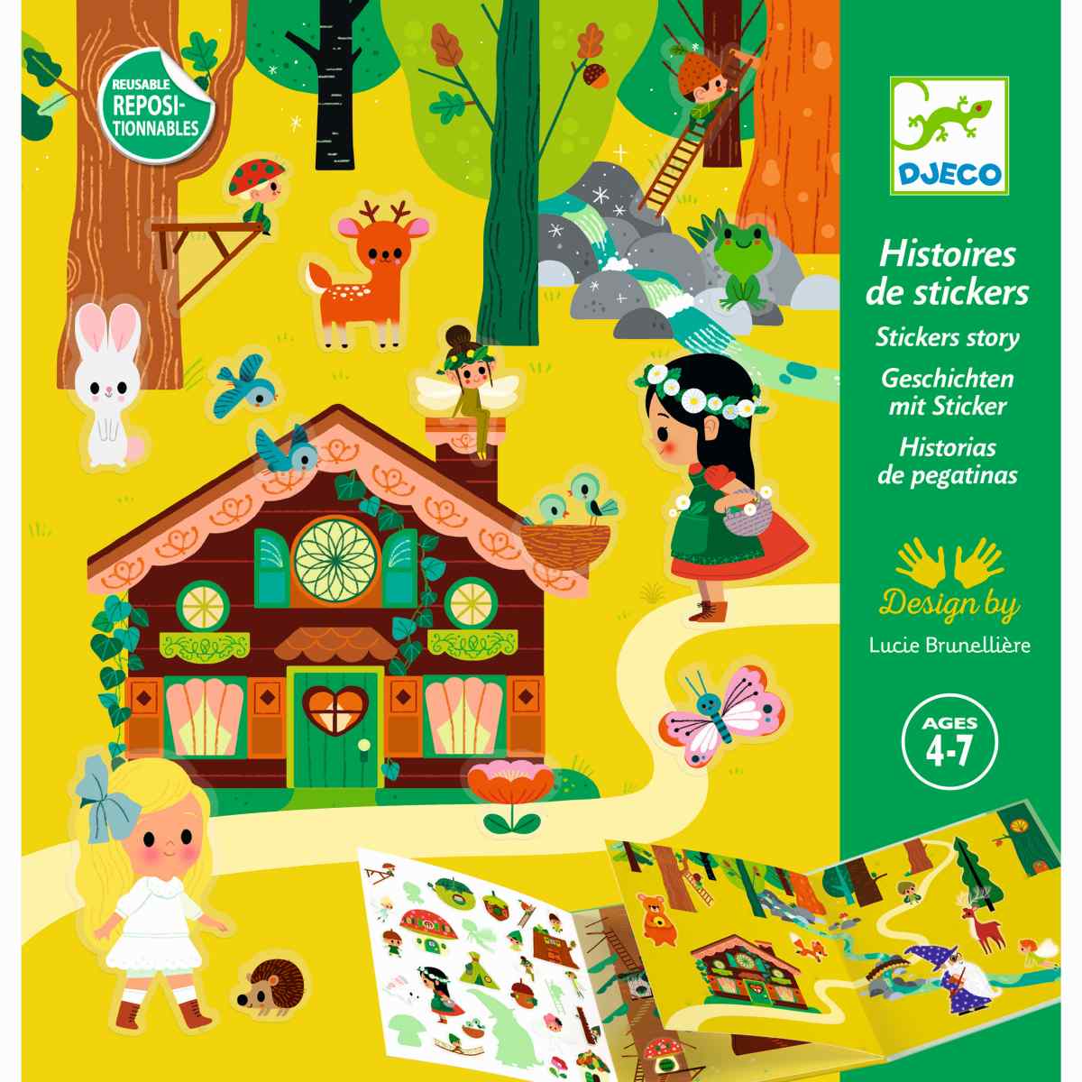 DJ08956 Djeco Sticker Book Enchanted Forest (3)