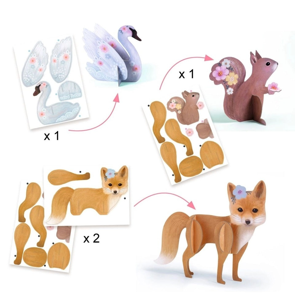 Djeco Multi-Activity Kit: Forest Animals (+6y)