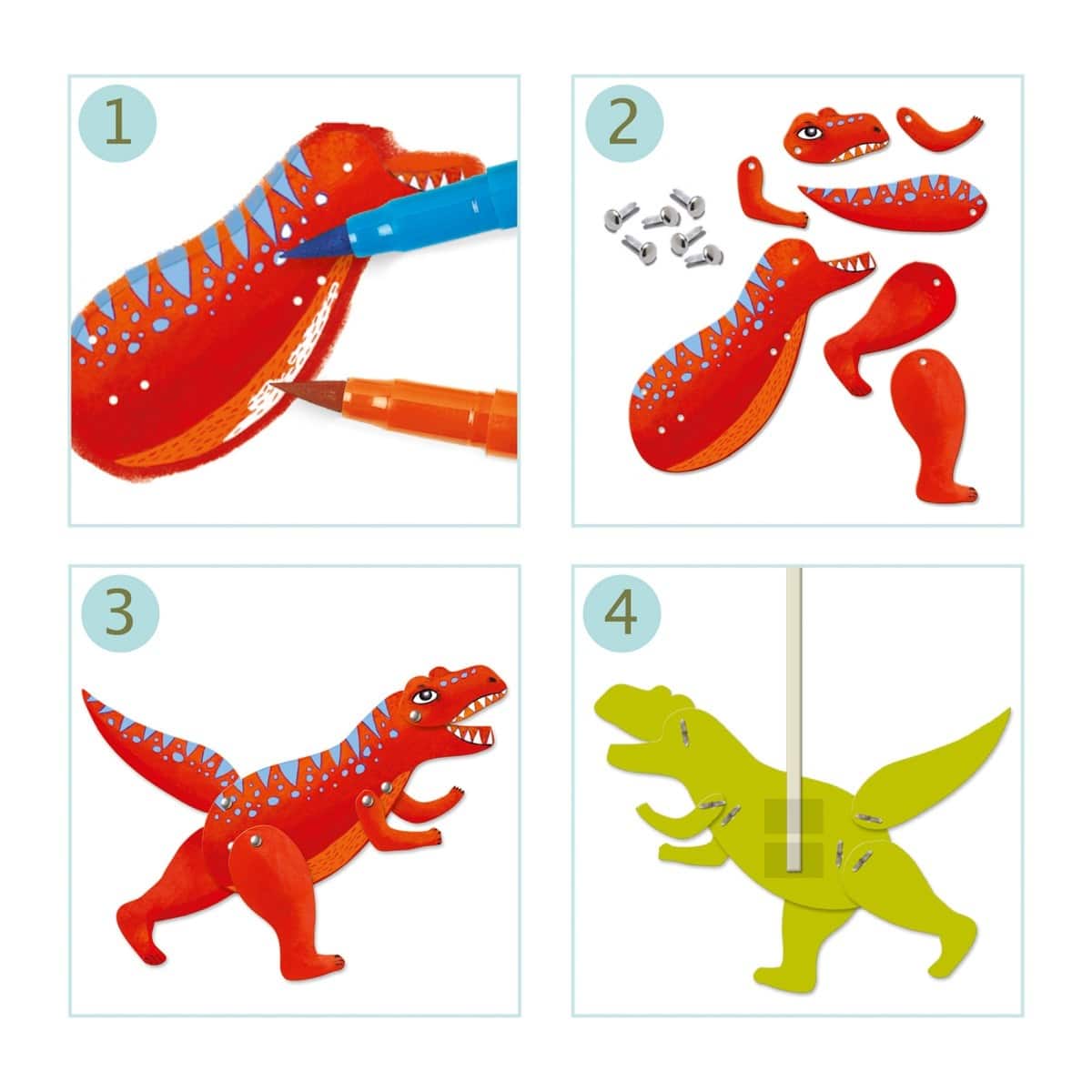 DJ09680 Djeco Hampelmann Dinos (6-10y)