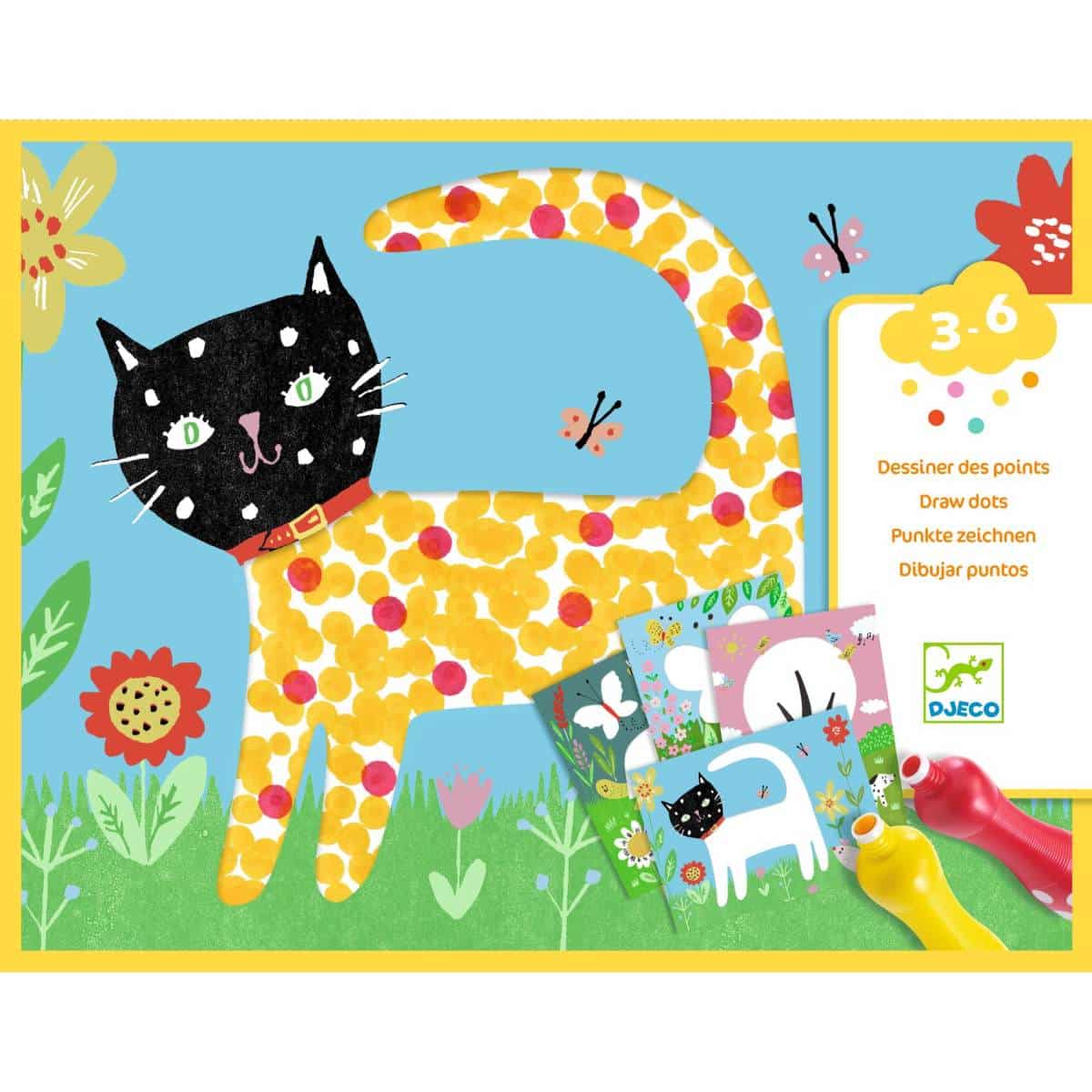 DJ09887 Djeco Painting Set Small Dots (18m)