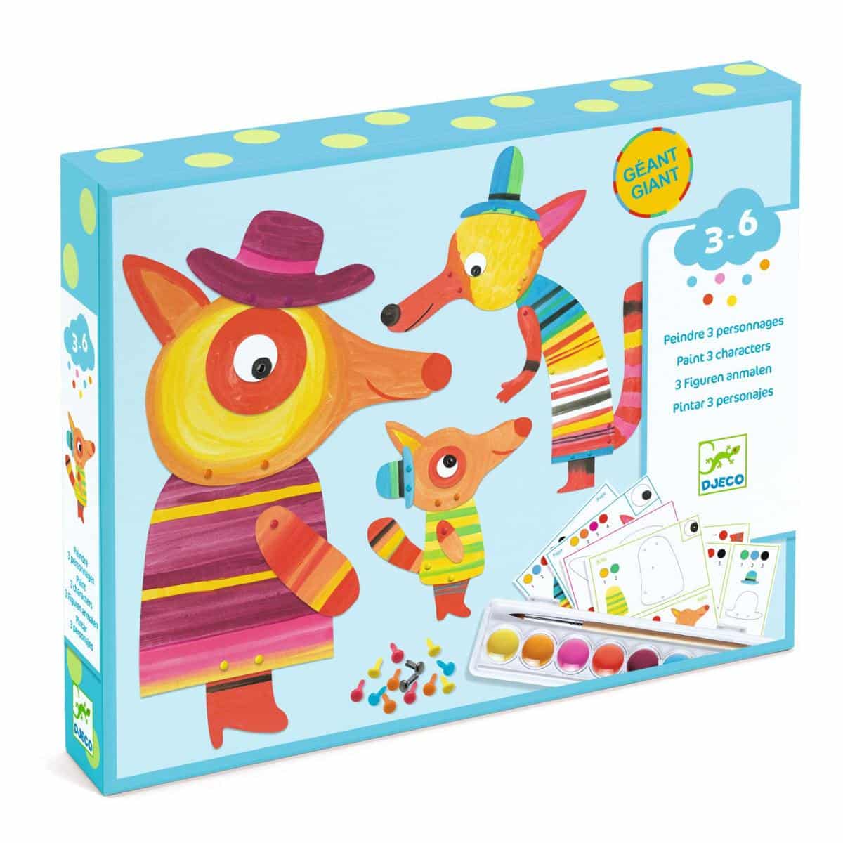 DJ09897 Djeco Painting Set Fox Family