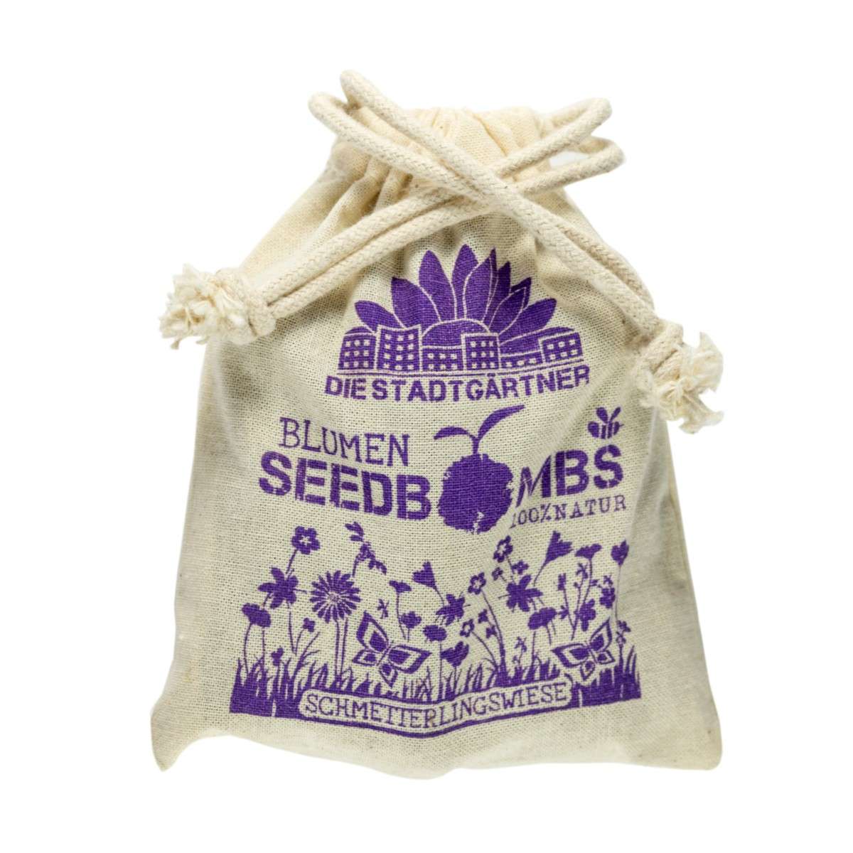 Die Stadtgärtner - Seedbombs linen bag set of 10 - Butterfly Delight