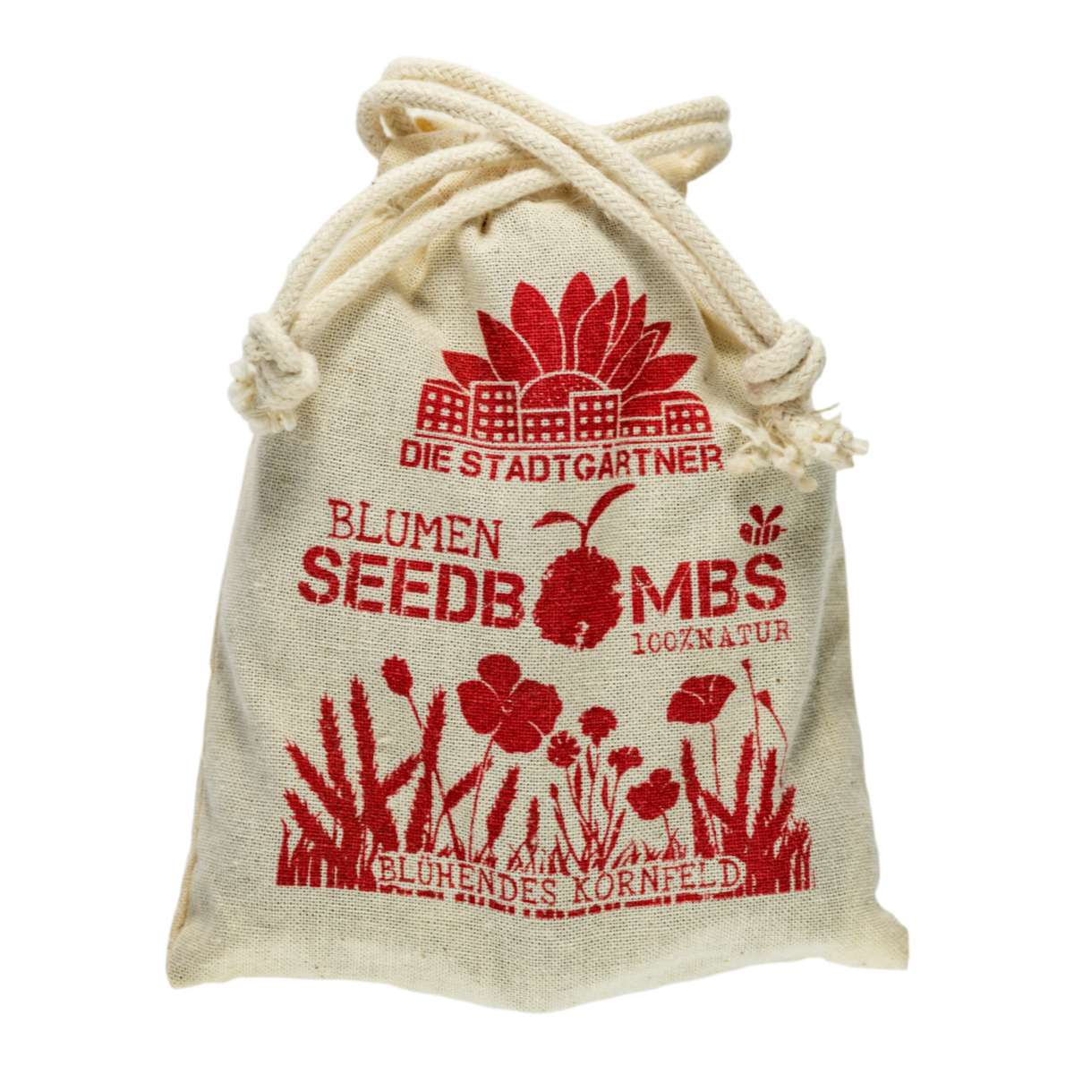 Die Stadtgärtner - Seedbombs linen bag set of 8 - Cornfield in Bloom