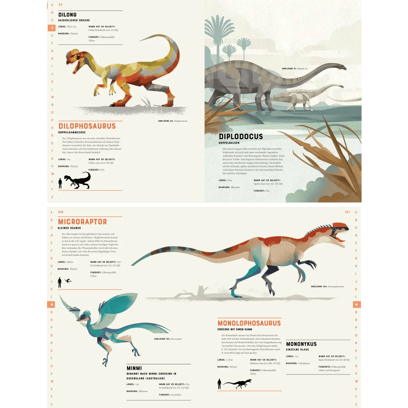 Dinosaurier Die Welt der Urzeitriesen von A-Z by Dieter Braun