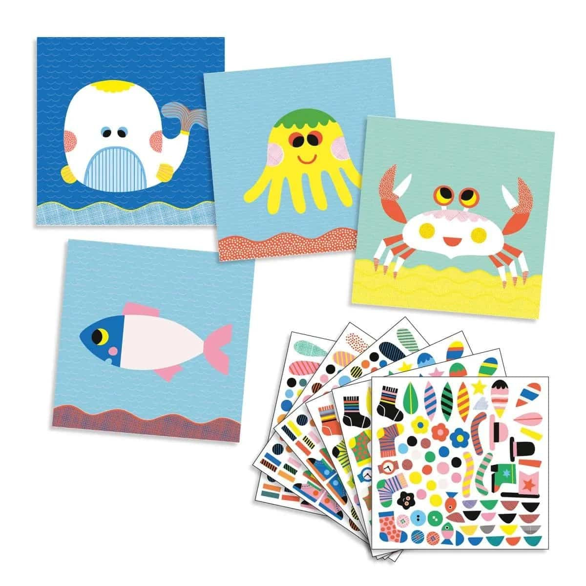 Djeco Create with Stickers 3-6y Sea Life (2)