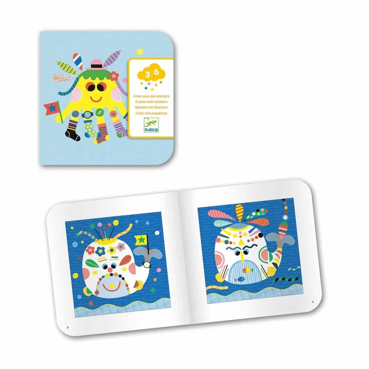 Djeco Create with Stickers 3-6y Sea Life (4)