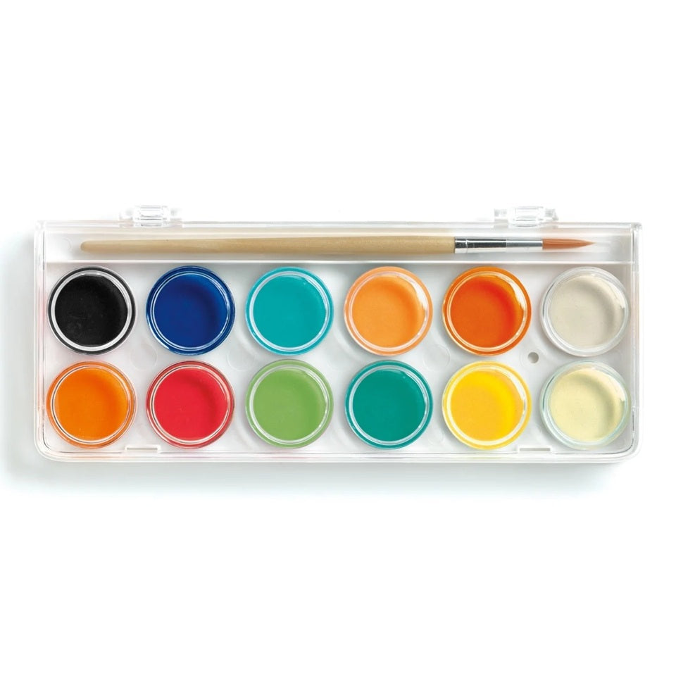 Djeco 12 Wasserfarben