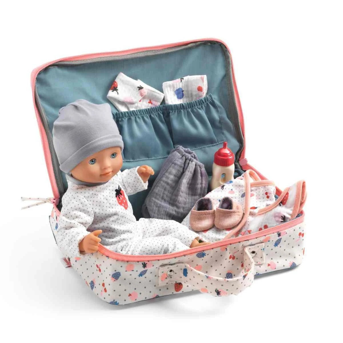Djeco Pomea Doll in a Suitcase