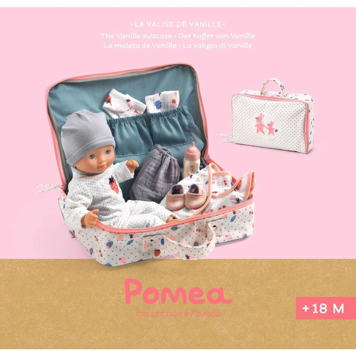 Djeco Pomea Doll in a Suitcase