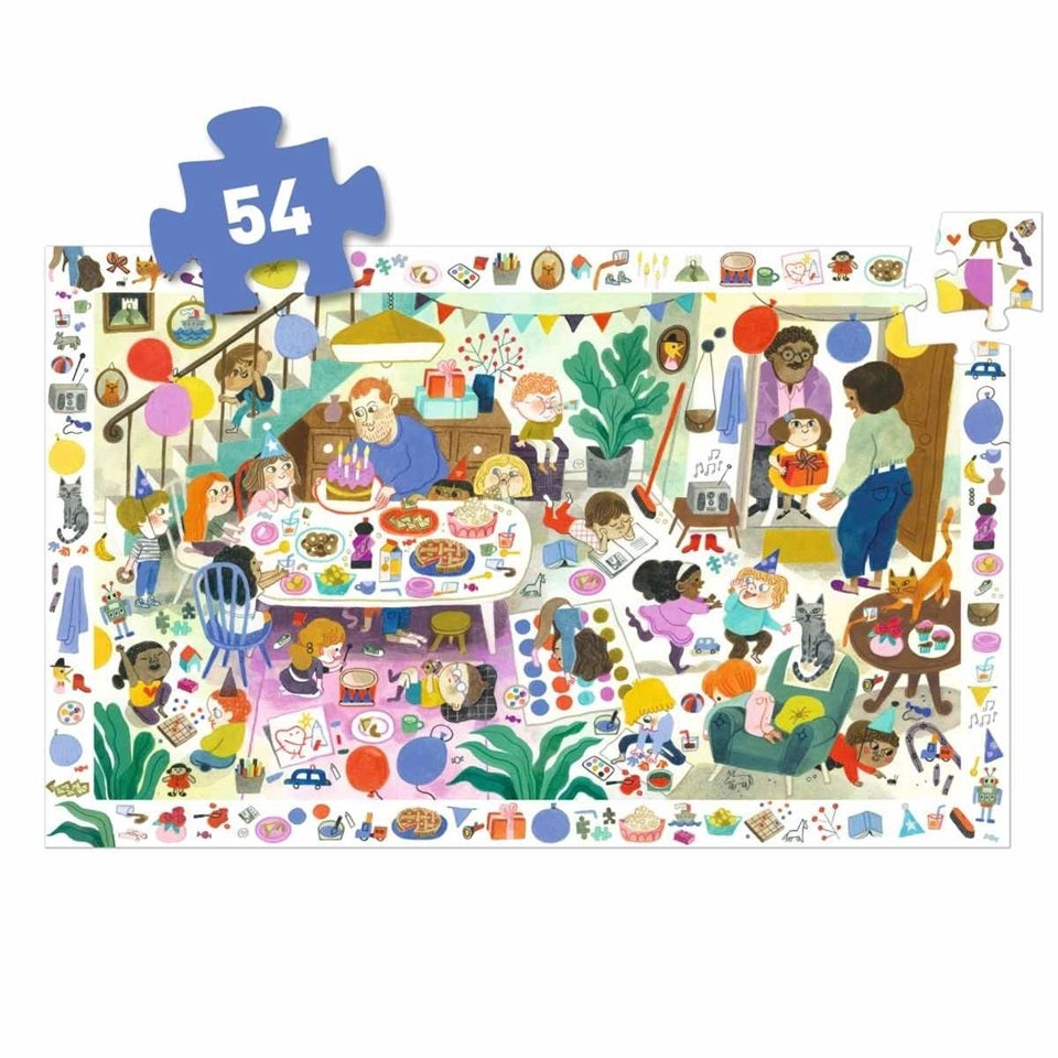 Djeco Hidden Object Puzzle: Birthday (54 pc.)