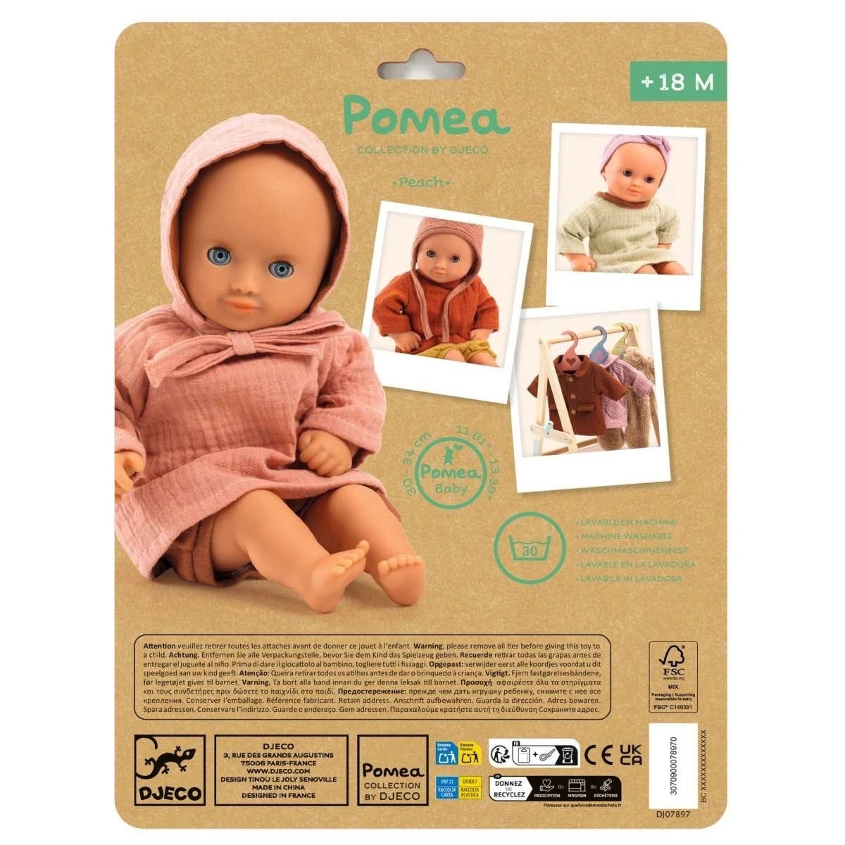 Djeco Pomea Puppenkleidung Peach
