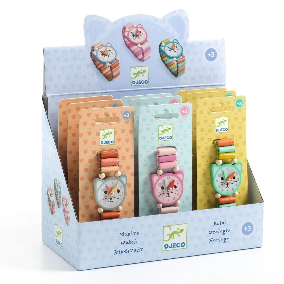 Djeco Role Play Toy - My Little Wooden Cat Watch