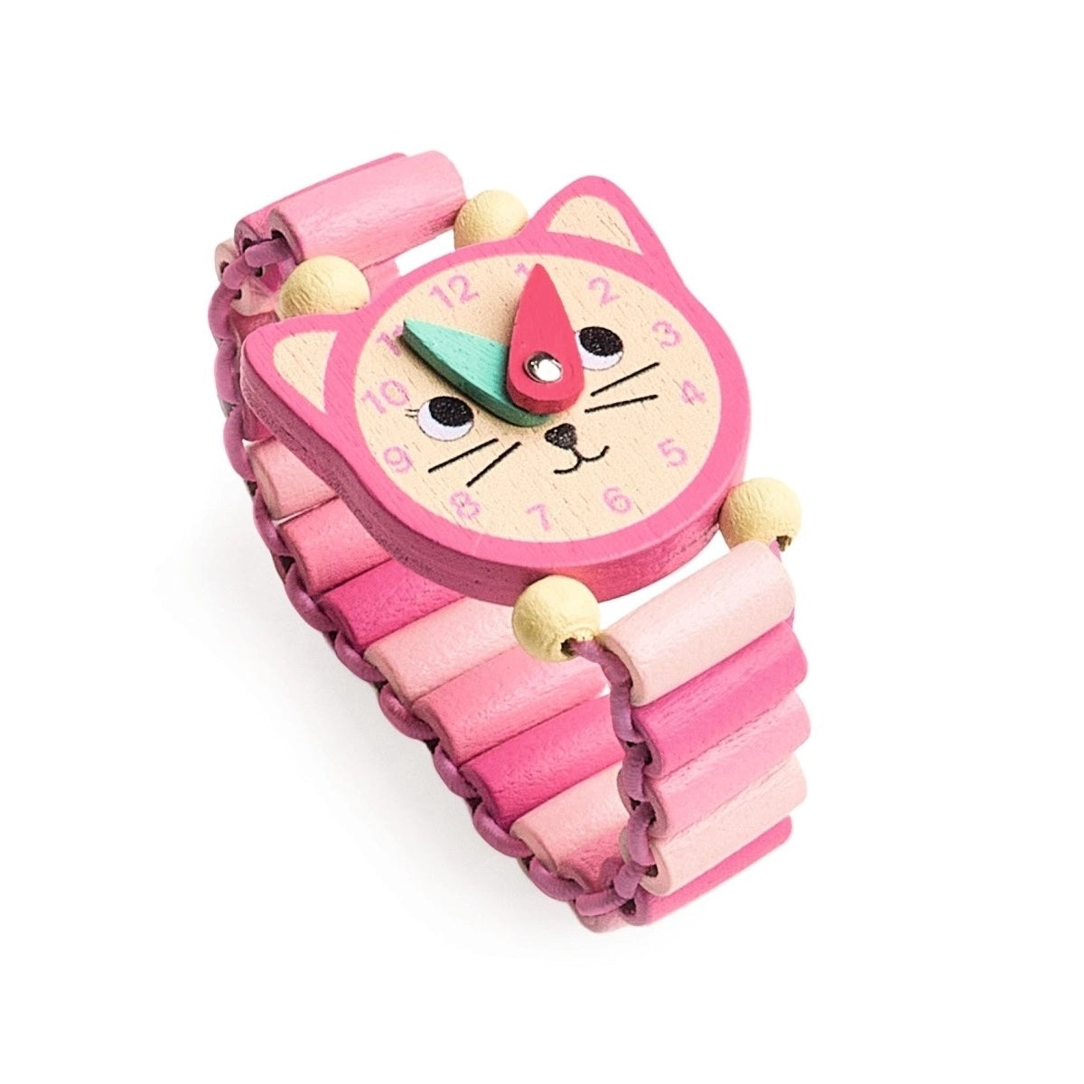 Djeco Role Play Toy - My Little Wooden Cat Watch