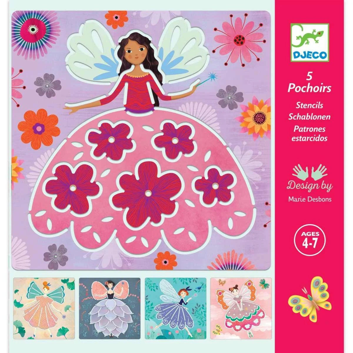 Djeco Stencils: Fairy (4-7y)