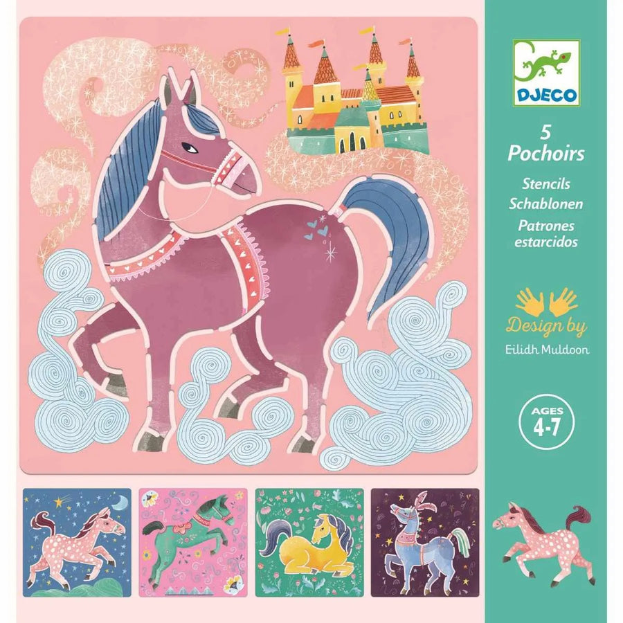 Djeco Stencils: Horses (4-7y)