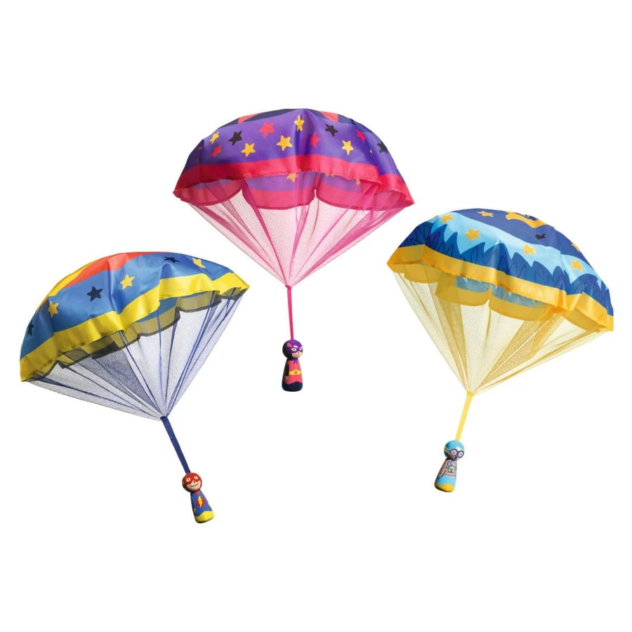 Djeco Wooden Parachutistes Flying Heroes