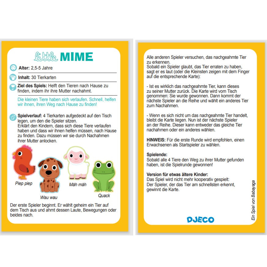 Djeco Card Game Little Mime (2.5-5y)