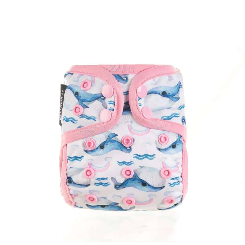 Eco Mini Newborn Cover - Whales - front