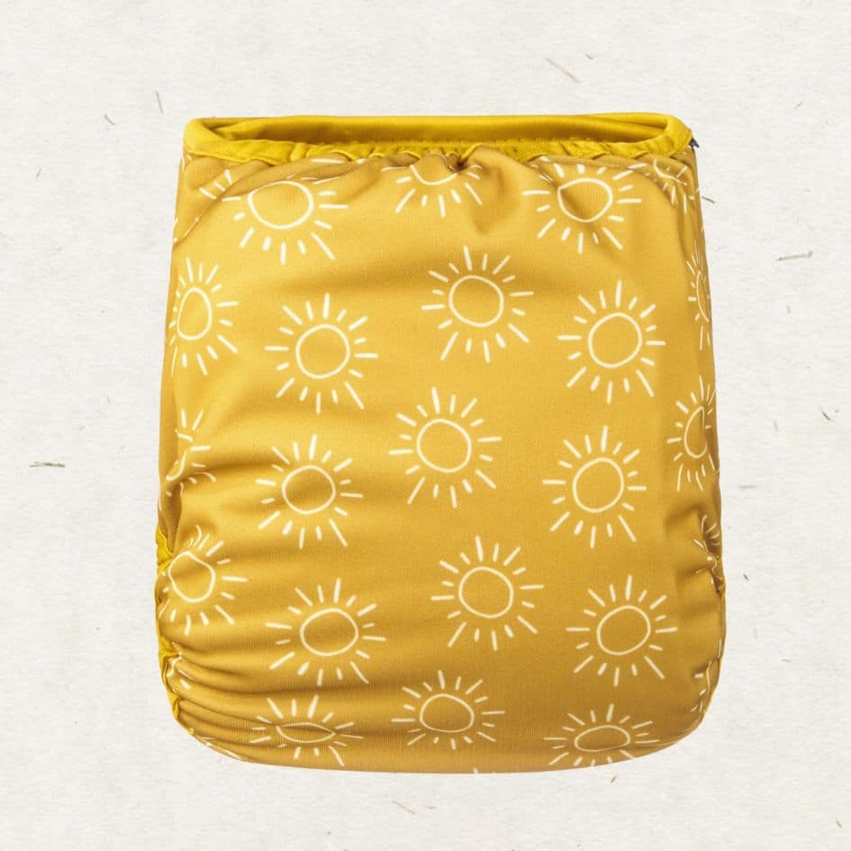 Eco Mini OS Cloth Diaper cover. Eternal sunshine - back