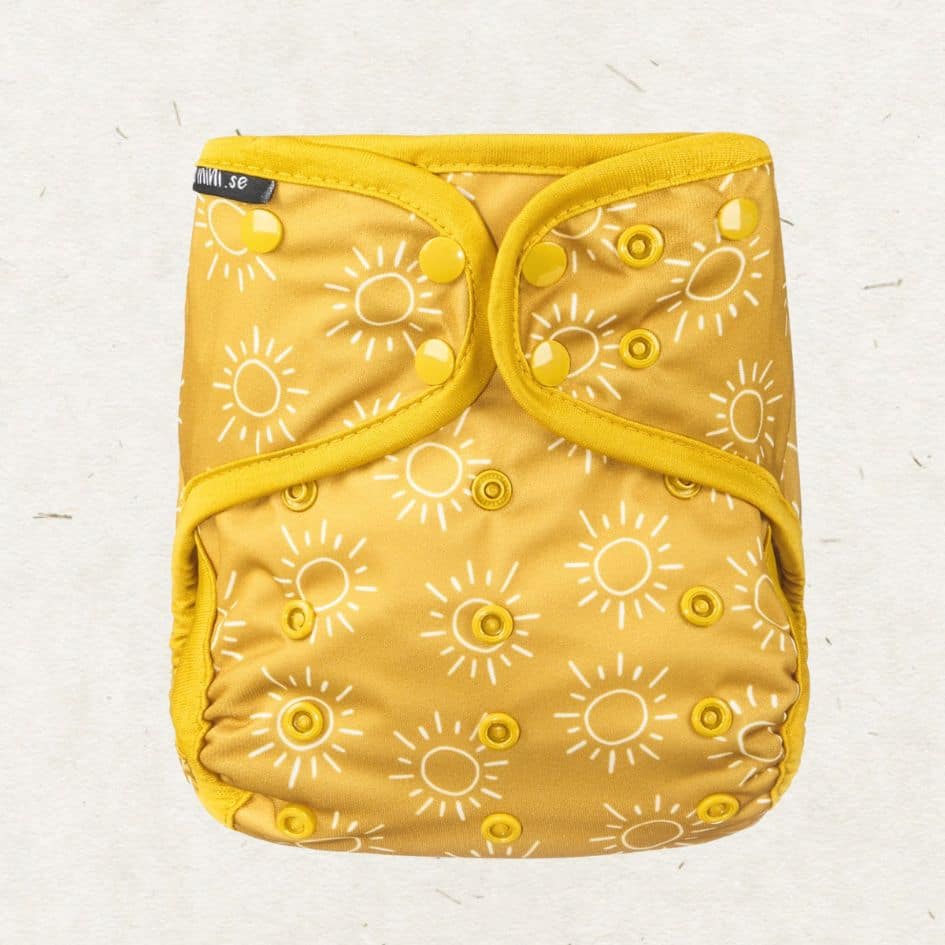 Eco Mini OS Cloth Diaper cover. Eternal sunshine