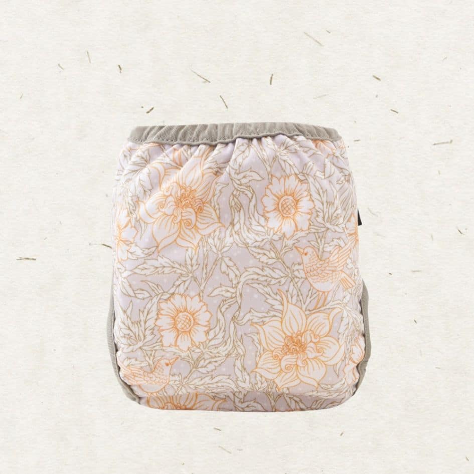 Eco Mini newborn cloth diaper cover - Lace - back