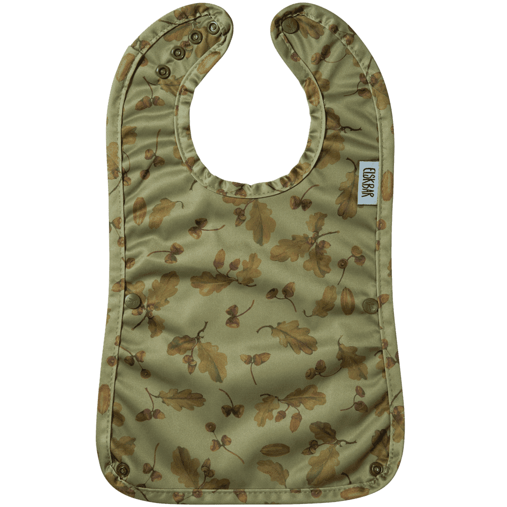 Elskbar Bib with Pocket - Acorn (green) (1)