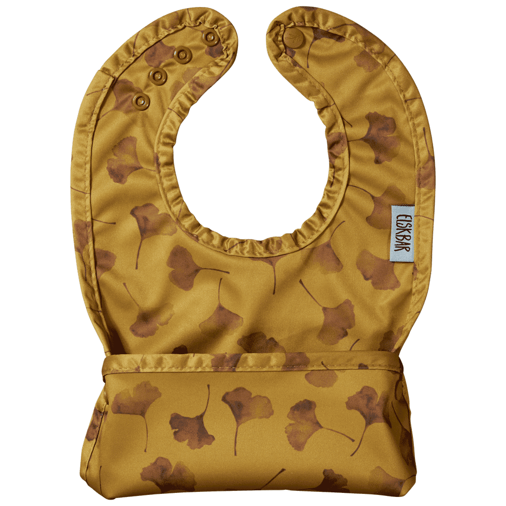 Elskbar Bib with Pocket - Gingko (yellow)