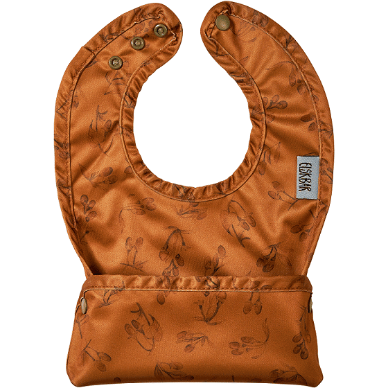 Elskbar Bib with pocket - Goji (orange) (1)