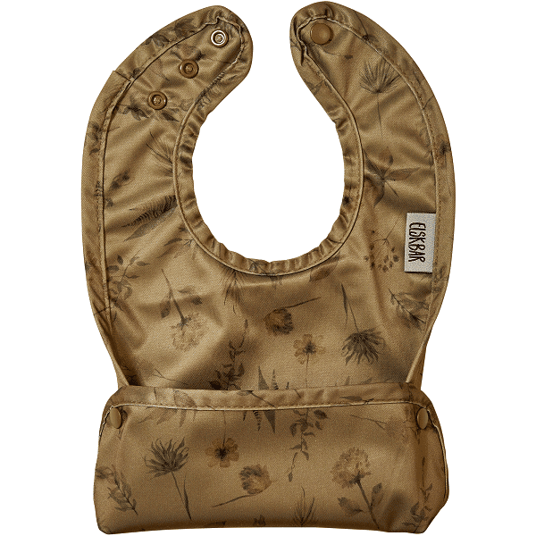 Elskbar Bib with pocket - Wildflowers (sand) (1)