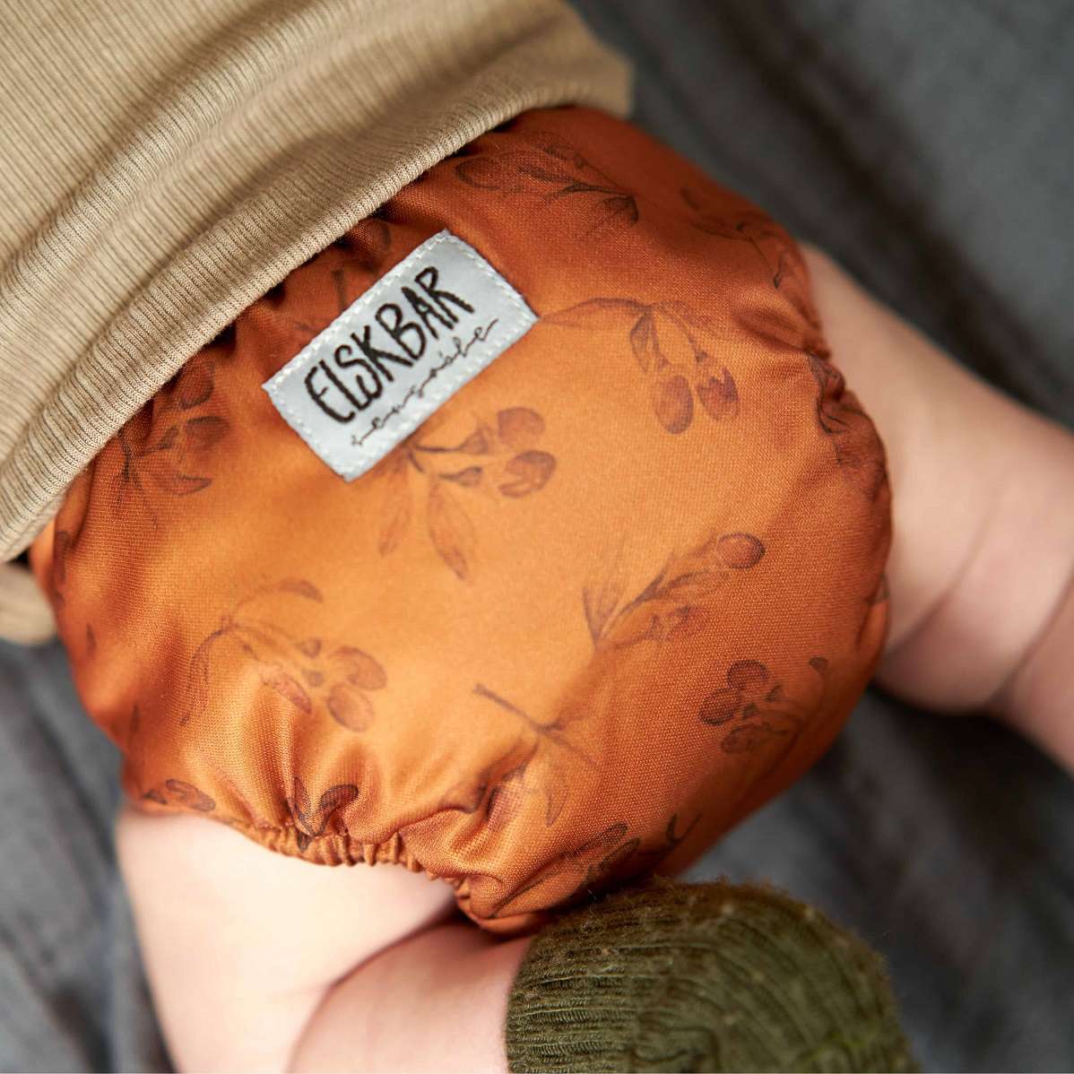 Elskbar Natural AiO Newborn Cloth Diaper - goji (orange)