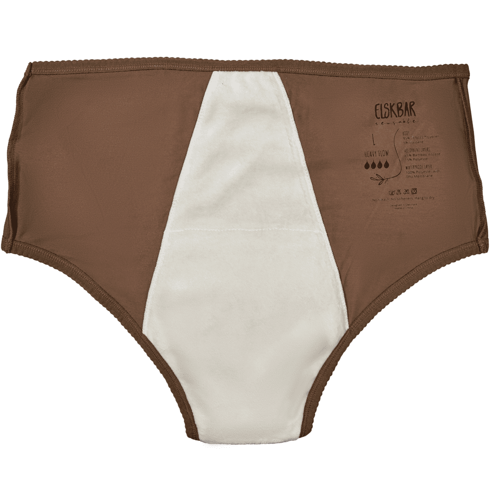 Elskbar Period Underwear - Heavy Flow -cedar-inside-back