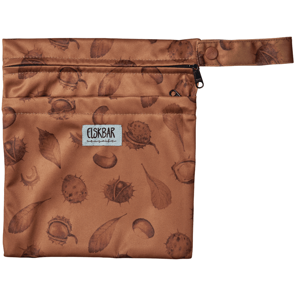 Elskbar Small Double Zip Wet Bag - Chestnut (Brown) (1)
