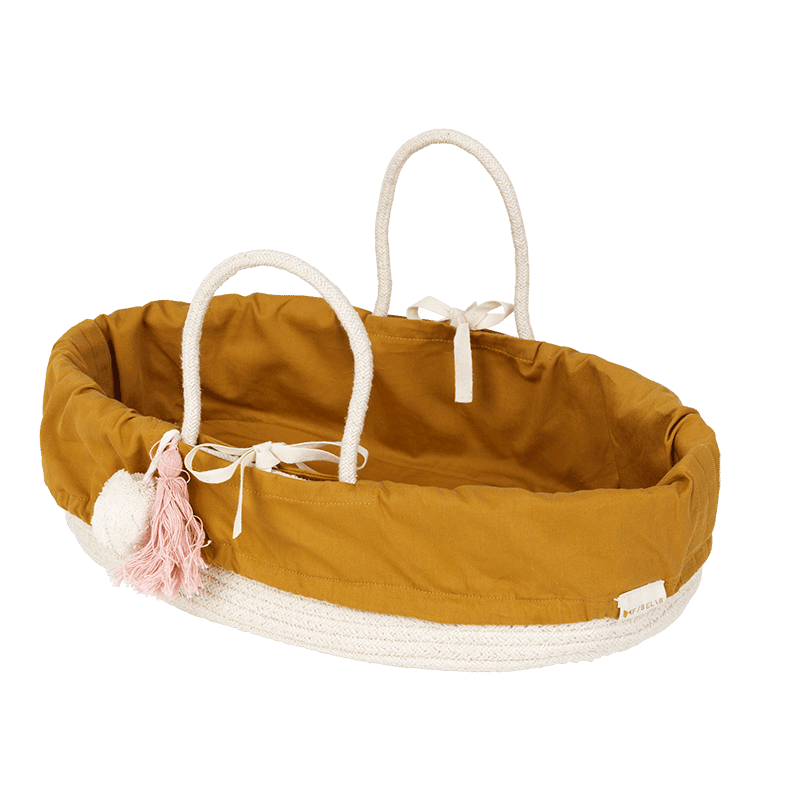 Fabelab Doll Basket with cover - Ochre