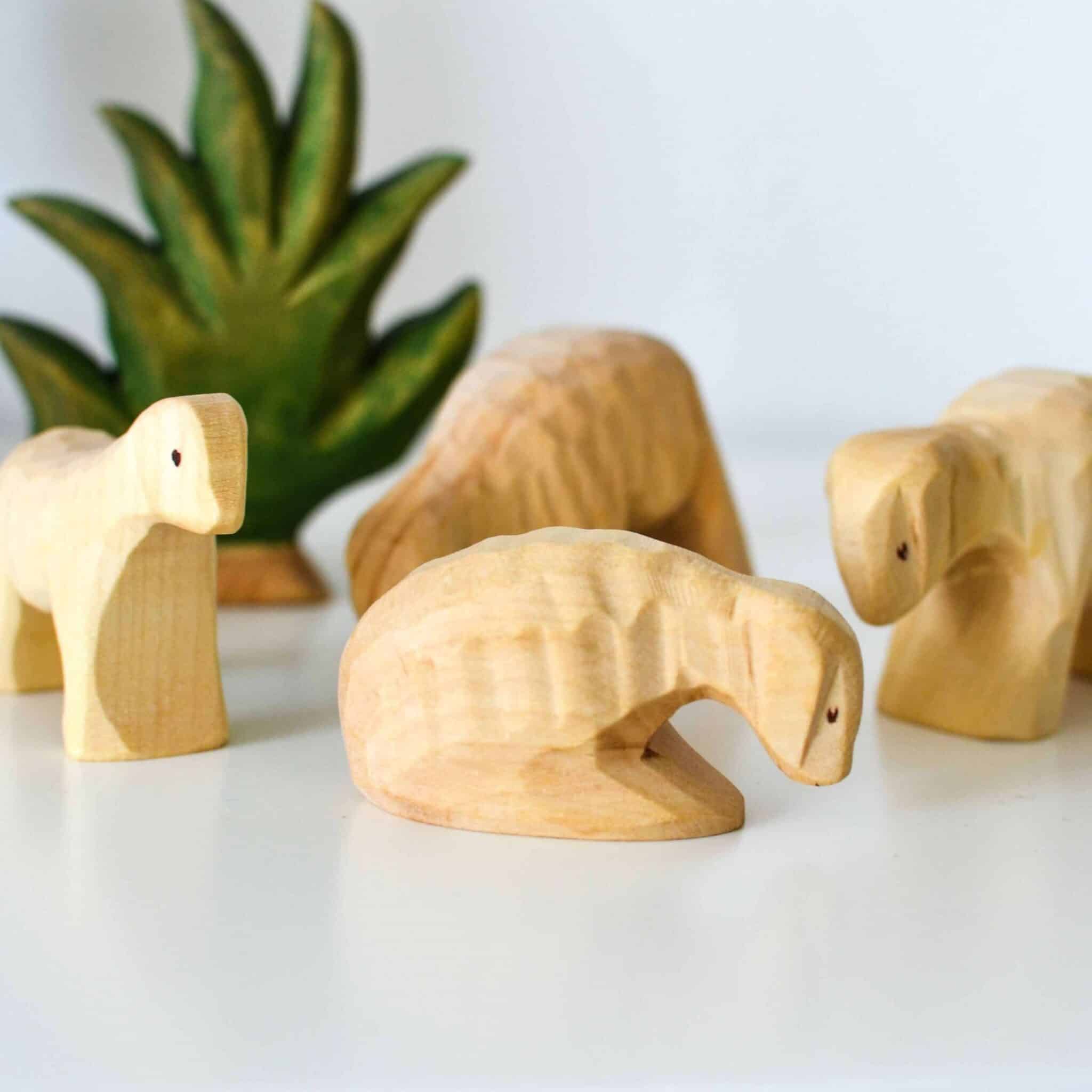 Flock of Predan wooden sheep