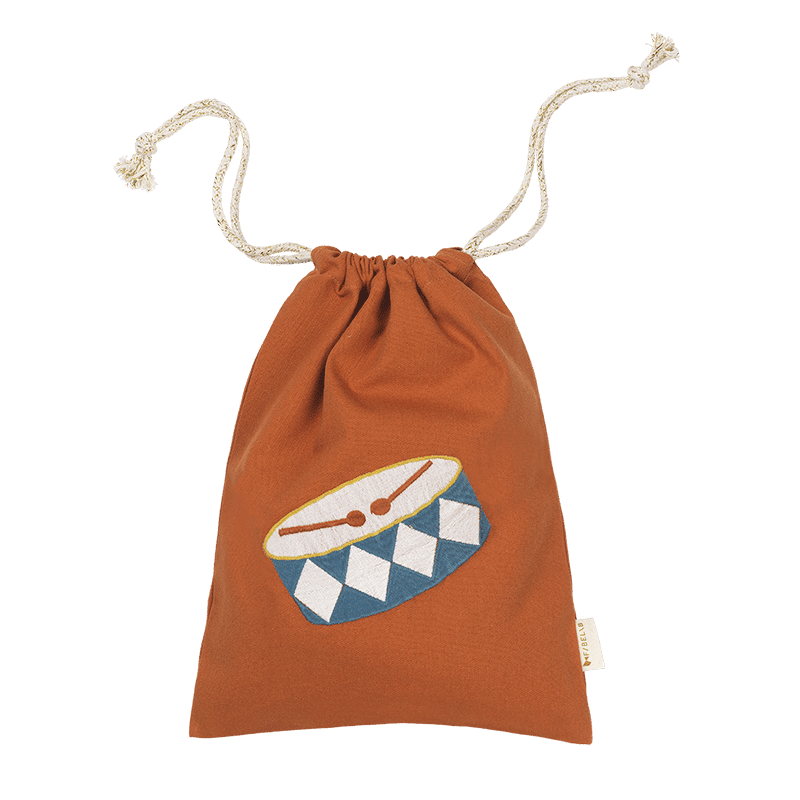 Gift Bag - Drum embroidery - cinnamon (primary)