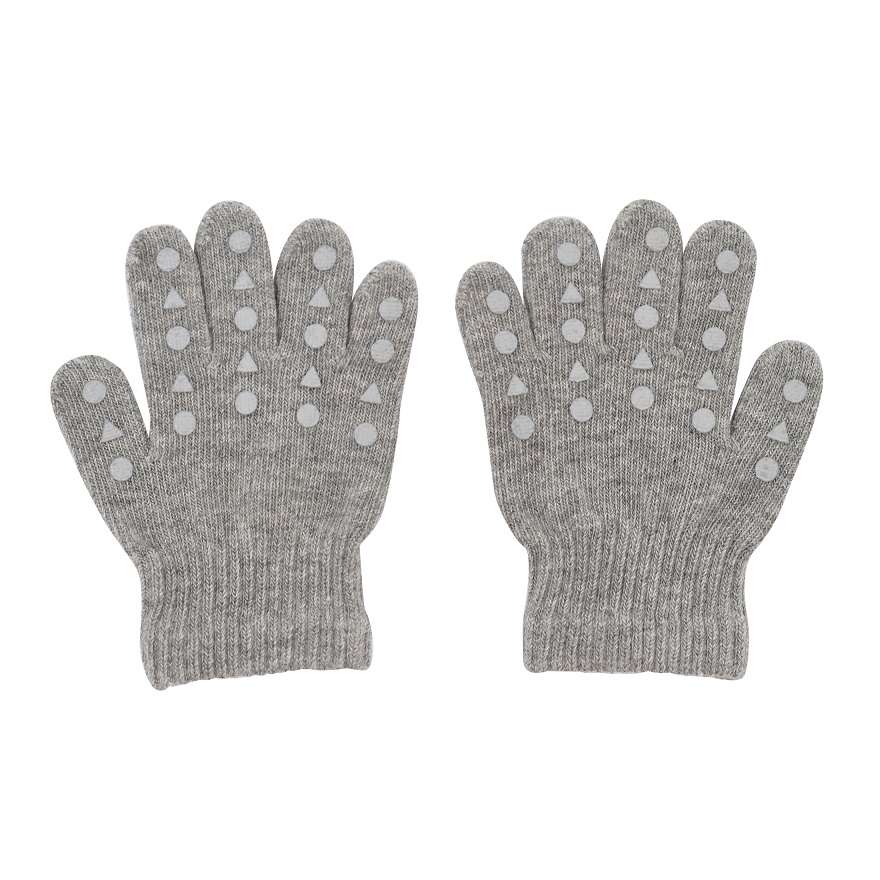 GoBabyGo Grip Gloves - Grey Melange (1)