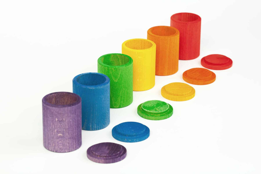 Grapat 6 Rainbow Cups with Lids