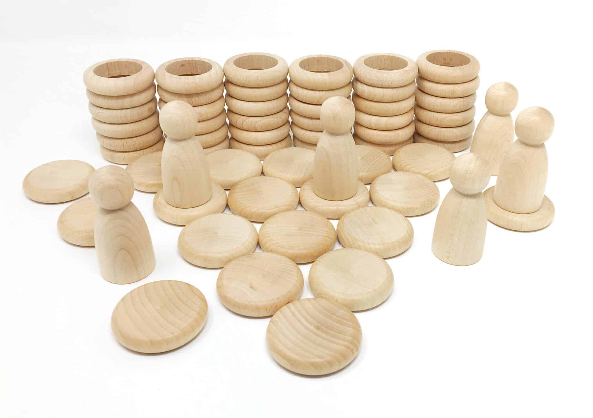 Grapat Natural Wooden Nins®, Rings & Coins