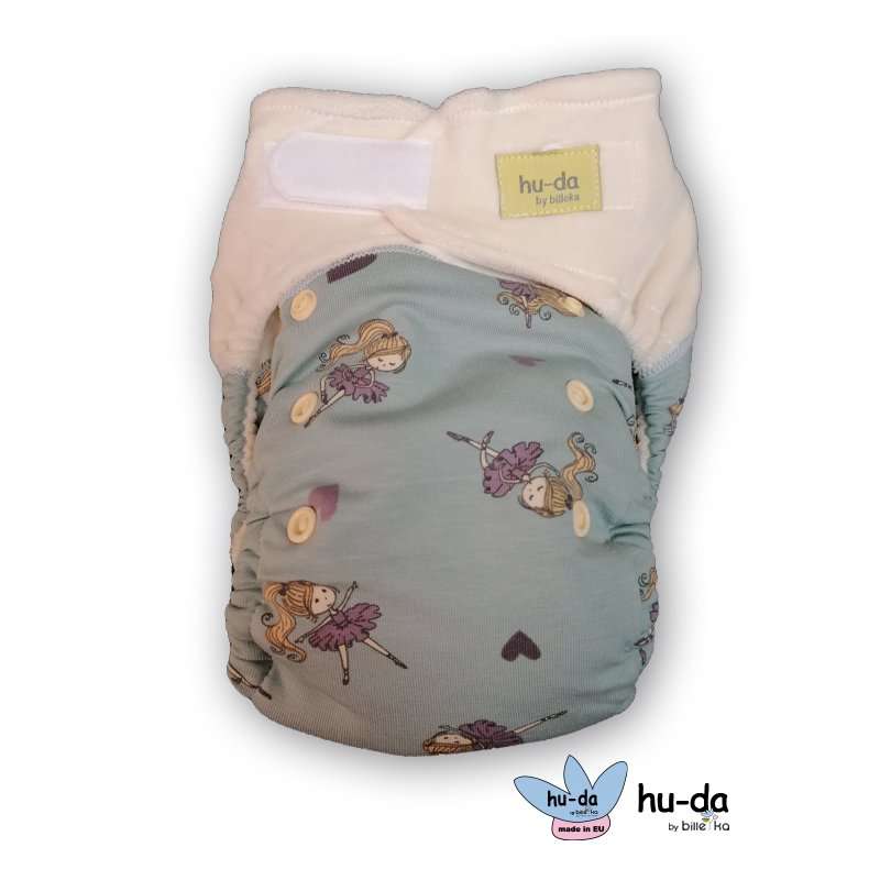 Hu-da Fitted Nappy Velour (One Size) - ballerina