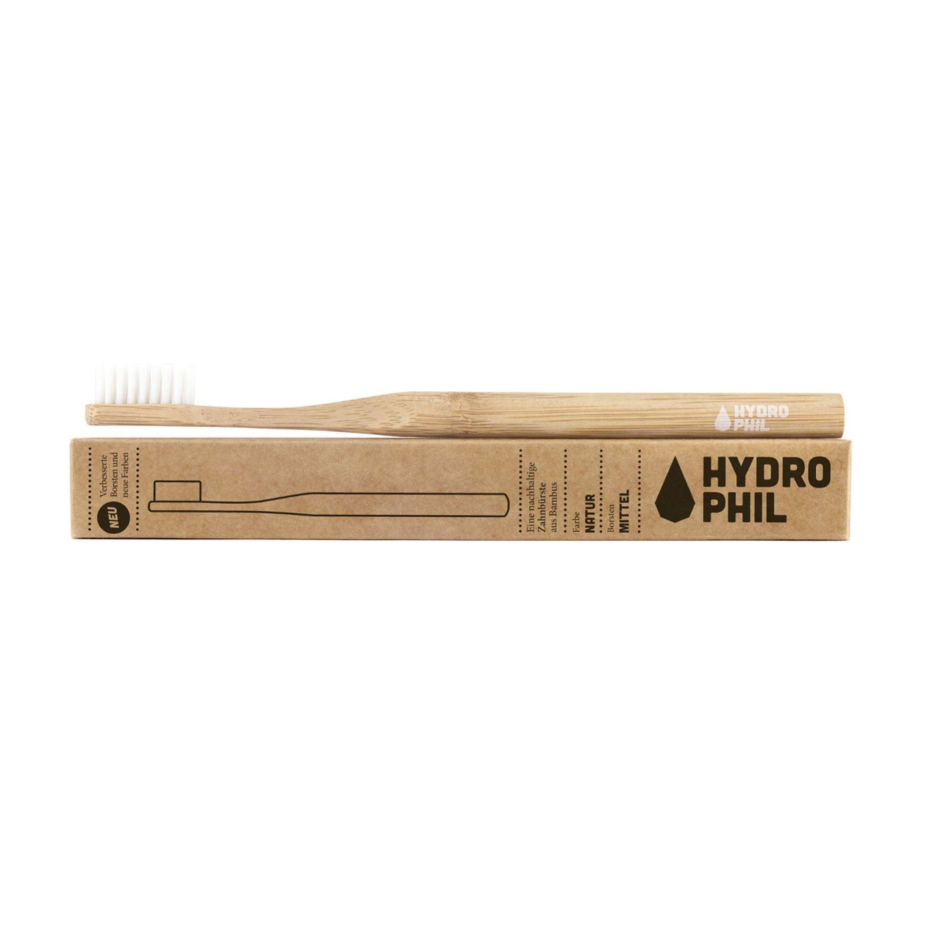 Hydrophil Sustainable Adults' Toothbrush (Medium Soft - Natural)