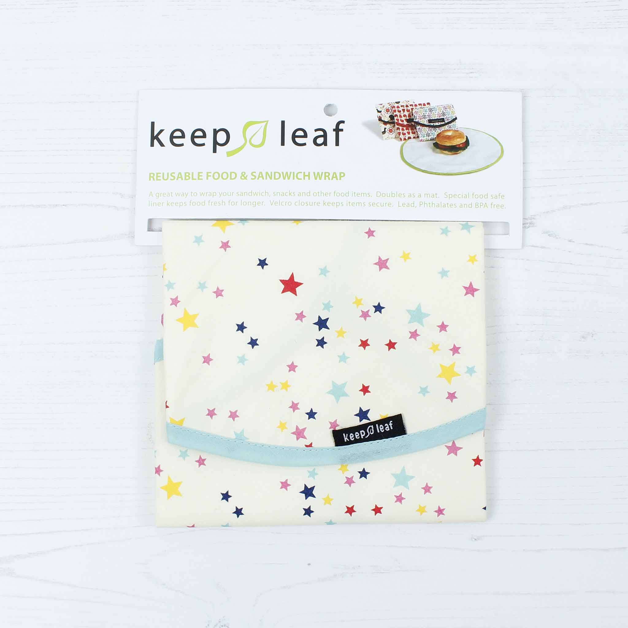 Keep Leaf Reusable Sandwich & Food Wrap (Stars)