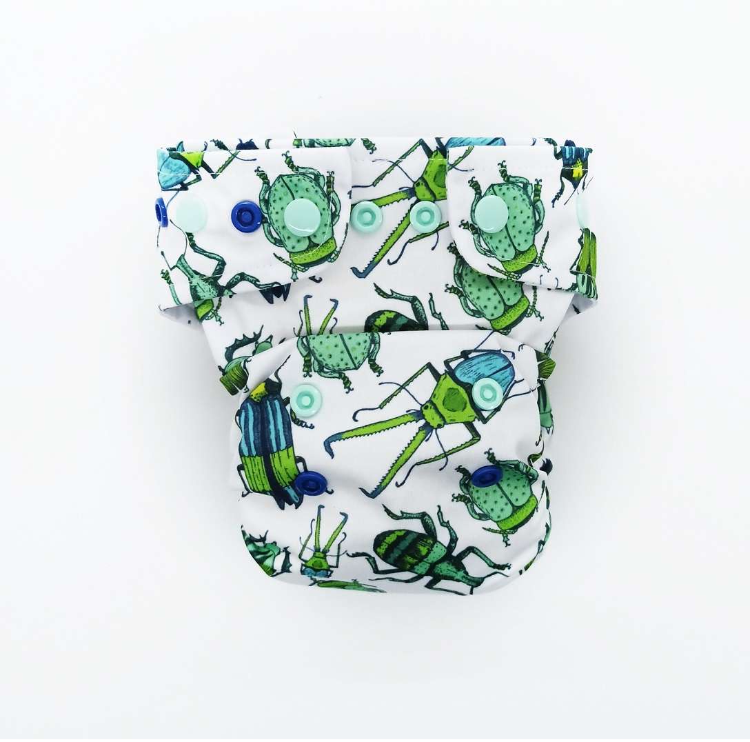 Little Birds One Size AiO cloth nappy - Beetle Juice