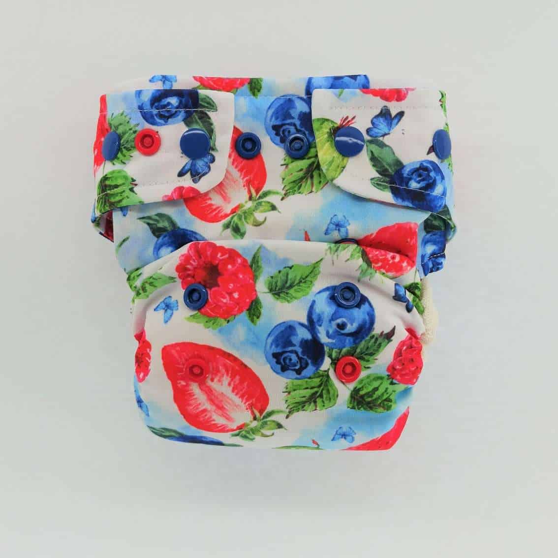 Little Birds One Size AiO cloth nappy - Very Berry