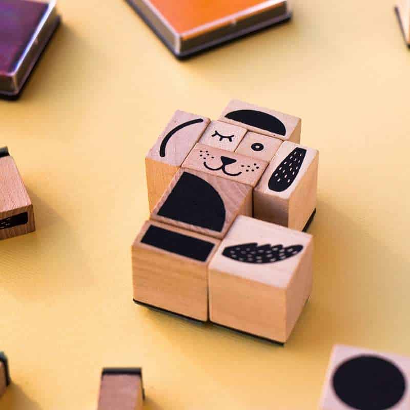 Londji Activity BAM Animals - 16 wooden stamps