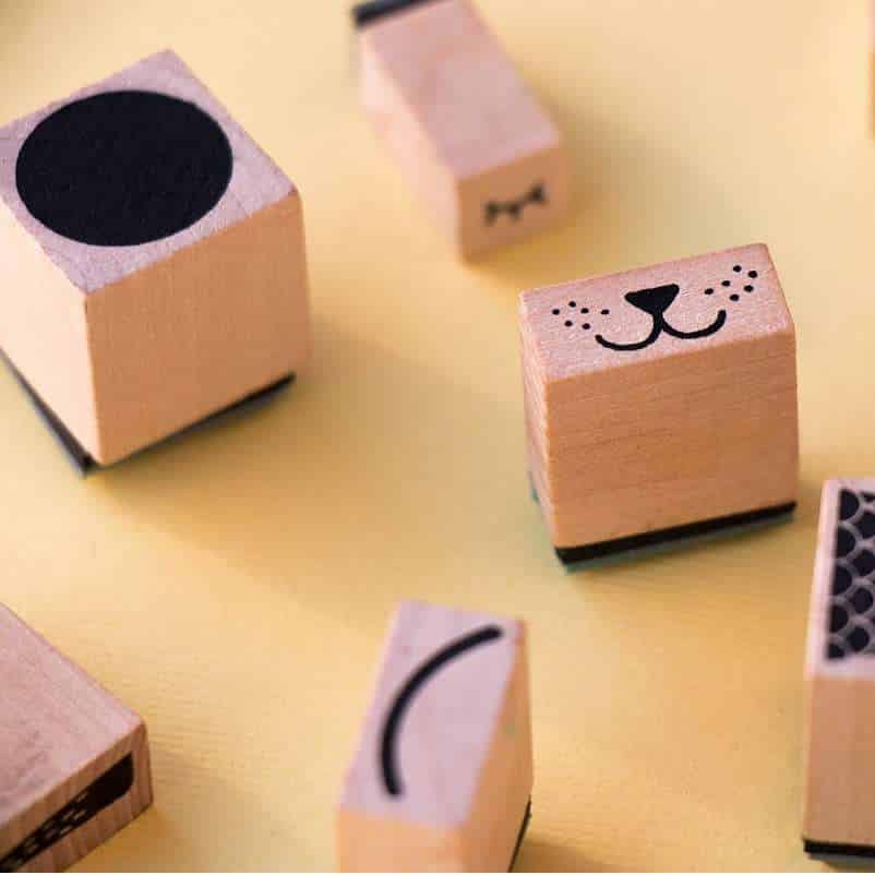 Londji Activity BAM Animals - 16 wooden stamps