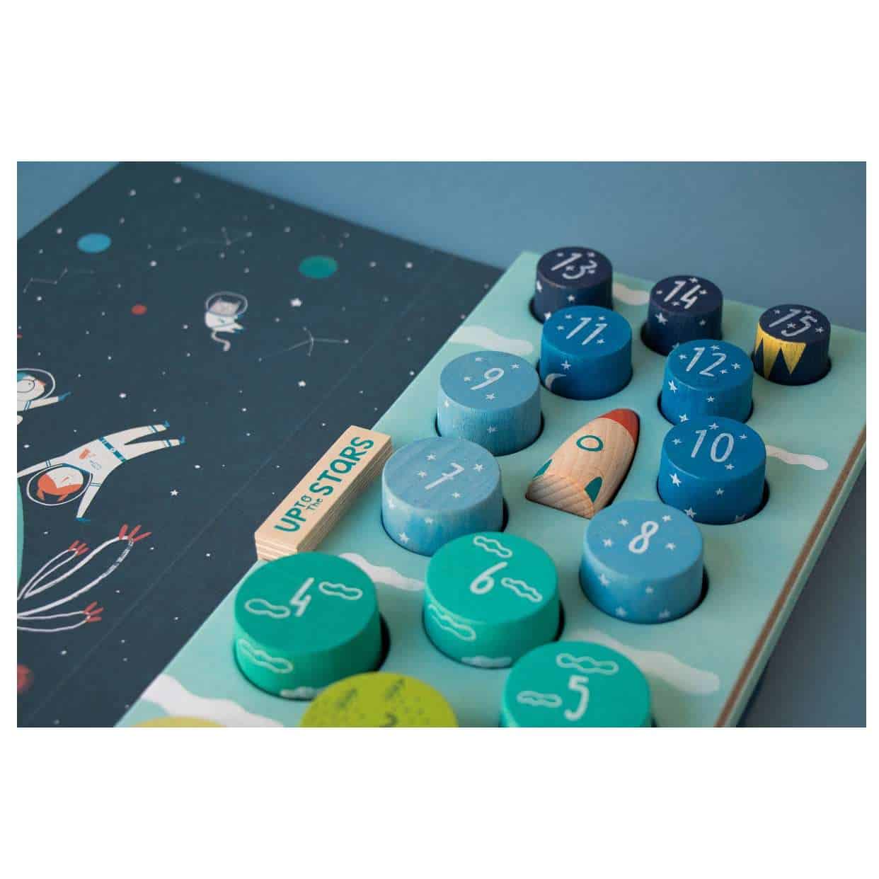 Londji wooden toy - up to the stars stacking game